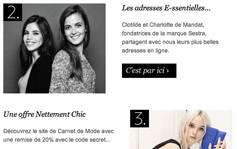 Une newsletter chic, purement et simplement.